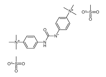 methanesulfonate,trimethyl-[4-[[4-(trimethylazaniumyl)phenyl]carbamoylamino]phenyl]azanium Structure