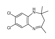 7,8-dichloro-2,2,4-trimethyl-1,3-dihydro-1,5-benzodiazepine结构式