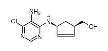 (1R,cis)-4-[(5-Amino-6-chloro-4-pyrimidinyl)amino]-2-cyclopentene-1-methanol Structure