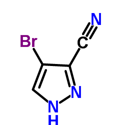 4-溴-3-氰基吡唑结构式