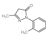 3H-Pyrazol-3-one,2,4-dihydro-5-methyl-2-(2-methylphenyl)-结构式