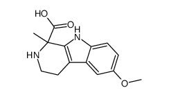 6-methoxy-1-methyl-2,3,4,9-tetrahydro-1H-pyrido[3,4-b]indole-1-carboxylic acid结构式