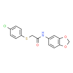 N-(1,3-Benzodioxol-5-yl)-2-[(4-chlorophenyl)sulfanyl]acetamide结构式