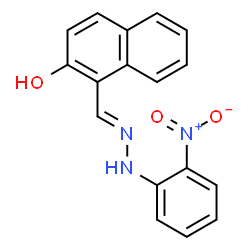 1-[2-(2-nitrophenyl)carbonohydrazonoyl]-2-naphthol结构式