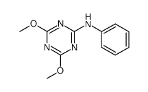 4,6-dimethoxy-N-phenyl-1,3,5-triazin-2-amine结构式