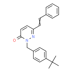 2-[4-(TERT-BUTYL)BENZYL]-6-STYRYL-3(2H)-PYRIDAZINONE structure