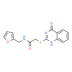 N-(furan-2-ylmethyl)-2-((4-oxo-3,4-dihydroquinazolin-2-yl)thio)acetamide结构式