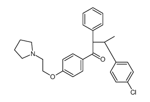 (2R,3S)-3-(4-chlorophenyl)-2-phenyl-1-[4-(2-pyrrolidin-1-ylethoxy)phenyl]butan-1-one结构式