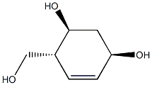 (1R, 4R, 5S)-4-hydroxyMethyl-cyclohex-2-en-1,5-diol structure