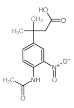 3-(4-acetamido-3-nitro-phenyl)-3-methyl-butanoic acid Structure