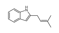 2-(3-methylbut-2-enyl)-1H-indole Structure