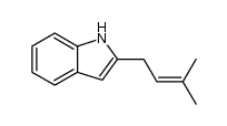 2-(3-methylbut-2-enyl)-1H-indole结构式