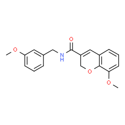 8-Methoxy-N-(3-methoxybenzyl)-2H-chromene-3-carboxamide结构式