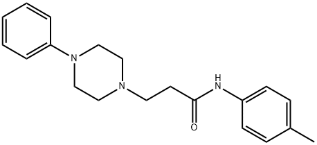 N-(4-methylphenyl)-3-(4-phenyl-1-piperazinyl)propanamide结构式