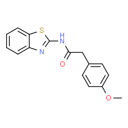 N-(1,3-Benzothiazol-2-yl)-2-(4-methoxyphenyl)acetamide structure