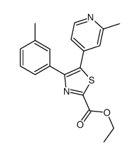 ethyl 4-(3-methylphenyl)-5-(2-methylpyridin-4-yl)-1,3-thiazole-2-carboxylate Structure