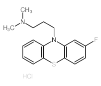 10H-Phenothiazine-10-propanamine,2-fluoro-N,N-dimethyl-, hydrochloride (1:1)结构式