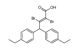 (E)-2,3-dibromo-4,4-bis(4-ethylphenyl)but-2-enoic acid Structure