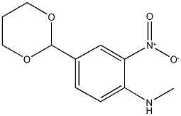 [4-(1,3-二氧己环-2-基)-2-硝基苯基]甲胺结构式