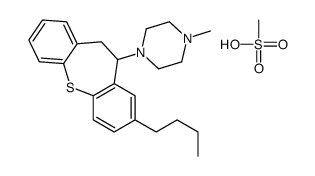 1-(3-butyl-5,6-dihydrobenzo[b][1]benzothiepin-5-yl)-4-methylpiperazine,methanesulfonic acid Structure