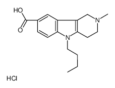 5-butyl-2-methyl-3,4-dihydro-1H-pyrido[4,3-b]indole-8-carboxylic acid,hydrochloride Structure