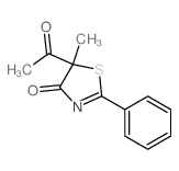 5-acetyl-5-methyl-2-phenyl-1,3-thiazol-4-one结构式