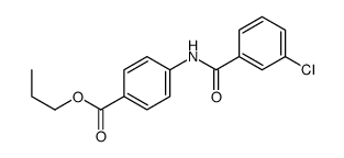 propyl 4-[(3-chlorobenzoyl)amino]benzoate结构式