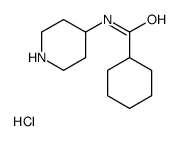 N-(4-Piperidinyl)cyclohexanecarboxamide hydrochloride (1:1) structure