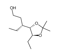 (R)-3-((4S,5S)-5-ethyl-2,2-dimethyl-1,3-dioxolan-4yl)pentan-1-ol Structure