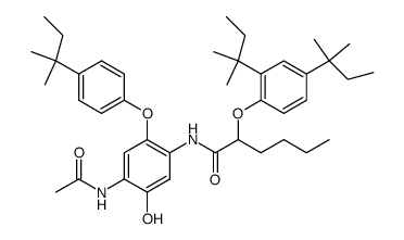 4-{2-(2,4-di-t-pentylphenoxy)hexanoyl }amino-2-hydroxy-5-(4-t-pentylphenoxy)-acetanilide结构式
