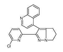 4-[2-(6-Chloro-2-pyridinyl)-5,6-dihydro-4H-pyrrolo[1,2-b]pyrazol- 3-yl]quinoline Structure