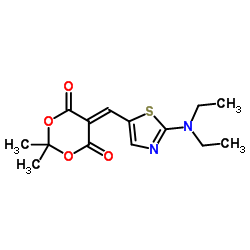 5-{[2-(Diethylamino)-1,3-thiazol-5-yl]methylene}-2,2-dimethyl-1,3-dioxane-4,6-dione Structure