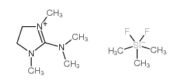 difluoro(trimethyl)silanuide,(1,3-dimethylimidazolidin-2-ylidene)-dimethylazanium结构式