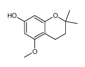 3,4-Dihydro-7-hydroxy-5-methoxy-2,2-dimethyl-2H-1-benzopyran Structure