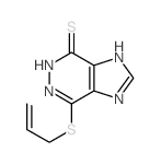 3,5-二氢-7-(2-丙烯-1-基硫代)-4H-咪唑并[4,5-d]吡嗪-4-硫酮结构式