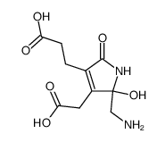 3-(5-Aminomethyl-4-carboxymethyl-5-hydroxy-2-oxo-2,5-dihydro-1H-pyrrol-3-yl)-propionic acid Structure