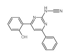 [[(4E)-4-(6-oxo-1-cyclohexa-2,4-dienylidene)-6-phenyl-3H-pyrimidin-2-yl]amino]formonitrile结构式