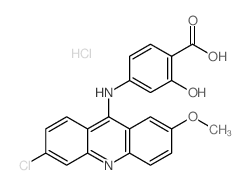 4-((6-Chloro-2-methoxy-9-acridinyl)amino)-2-hydroxybenzoic acid Structure