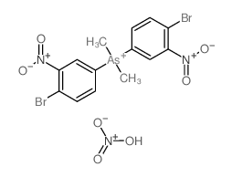 bis(4-bromo-3-nitro-phenyl)-dimethyl-arsanium; dihydroxy-oxo-azanium结构式