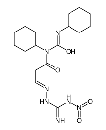 (3E)-3-[(Z)-[amino(nitramido)methylidene]hydrazinylidene]-N-cyclohexyl-N-(cyclohexylcarbamoyl)propanamide Structure