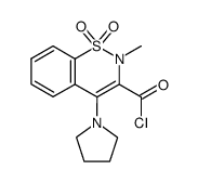 2-methyl-4-(pyrrolidin-1-yl)-2H-benzo[e][1,2]thiazine-3-carbonyl chloride 1,1-dioxide Structure