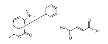 trans-()-[2-(ethoxycarbonyl)-2-phenylcyclohex-5-enyl]dimethylammonium hydrogen fumarate Structure