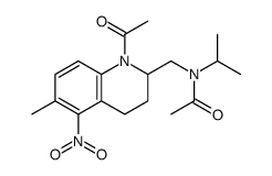 N-[(1-acetyl-1,2,3,4-tetrahydro-6-methyl-5-nitro-2-quinolyl)methyl]-N-(1-methylethyl)acetamide Structure