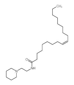 9-Octadecenamide,N-[2-(1-piperidinyl)ethyl]-, (Z)- (9CI)结构式