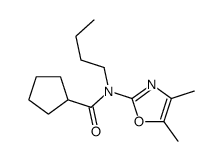N-butyl-N-(4,5-dimethyl-1,3-oxazol-2-yl)cyclopentanecarboxamide Structure