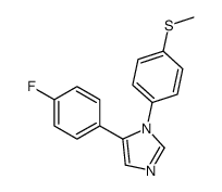 5-(4-fluorophenyl)-1-(4-methylsulfanylphenyl)imidazole结构式