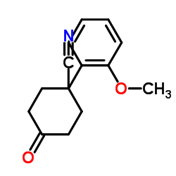 1-(2-Methoxyphenyl)-4-oxocyclohexanecarbonitrile Structure