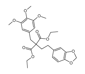 (2-benzo[1,3]dioxol-5-yl-ethyl)-(3,4,5-trimethoxy-benzyl)-malonic acid diethyl ester结构式