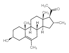 3-BETA-HYDROXY-6,16-ALPHA-DIMETHYL-5-PREGNEN-20-ONE结构式