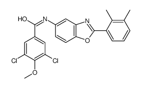 Benzamide, 3,5-dichloro-N-[2-(2,3-dimethylphenyl)-5-benzoxazolyl]-4-methoxy- (9CI) structure